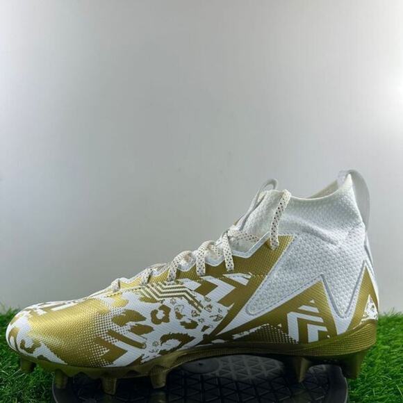 Adidas Freak 23 7v7 SMU Men Size 12.5 White Gold Football Cleats HP2442 NEW - Picture 5 of 8